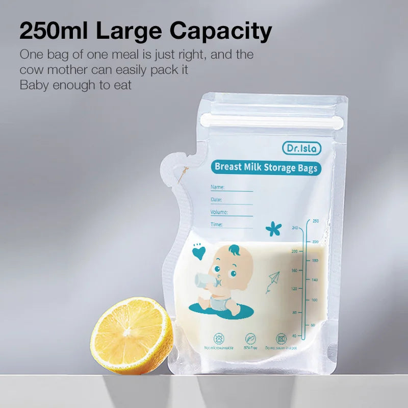 30 Pcs 250ml Milk Freezer Bags