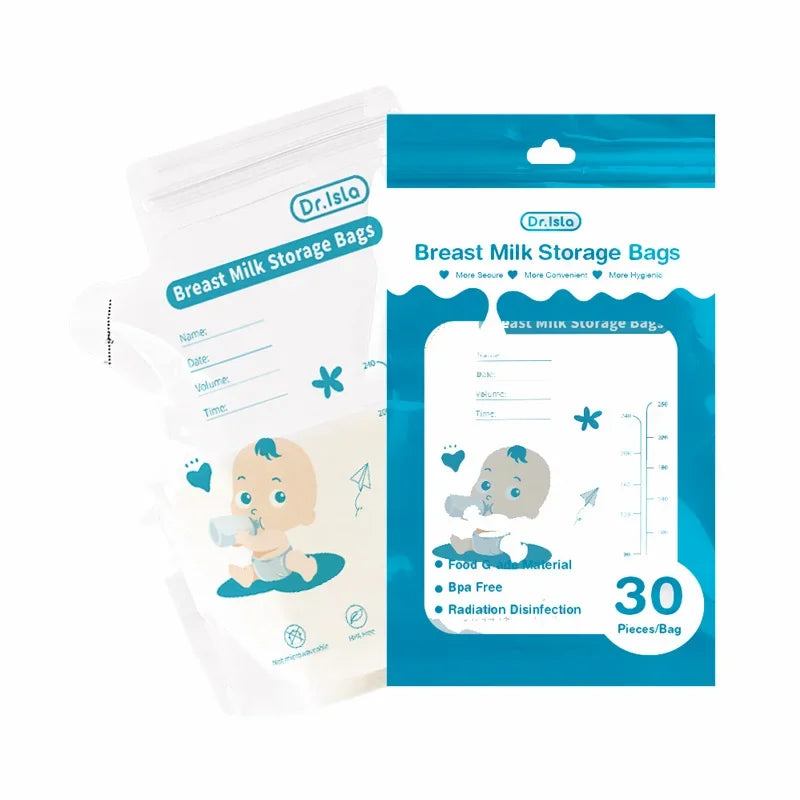 30 Pcs 250ml Milk Freezer Bags