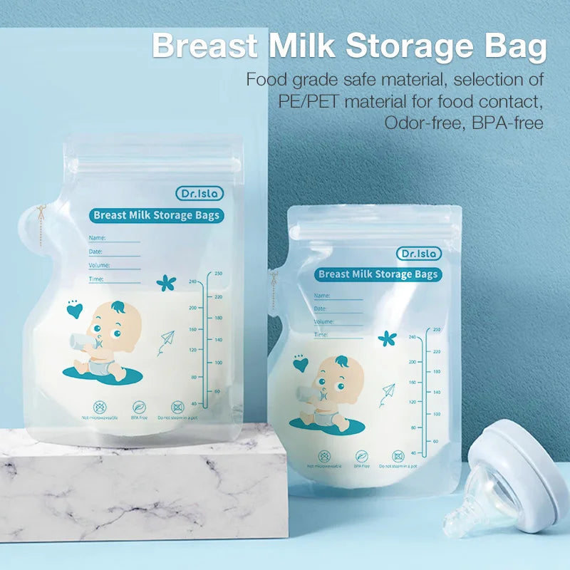 30 Pcs 250ml Milk Freezer Bags