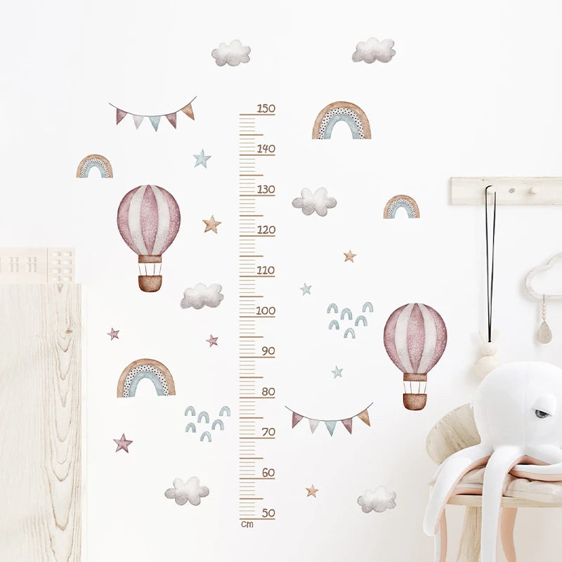 3PC Cartoon Animal Height Wall Sticker