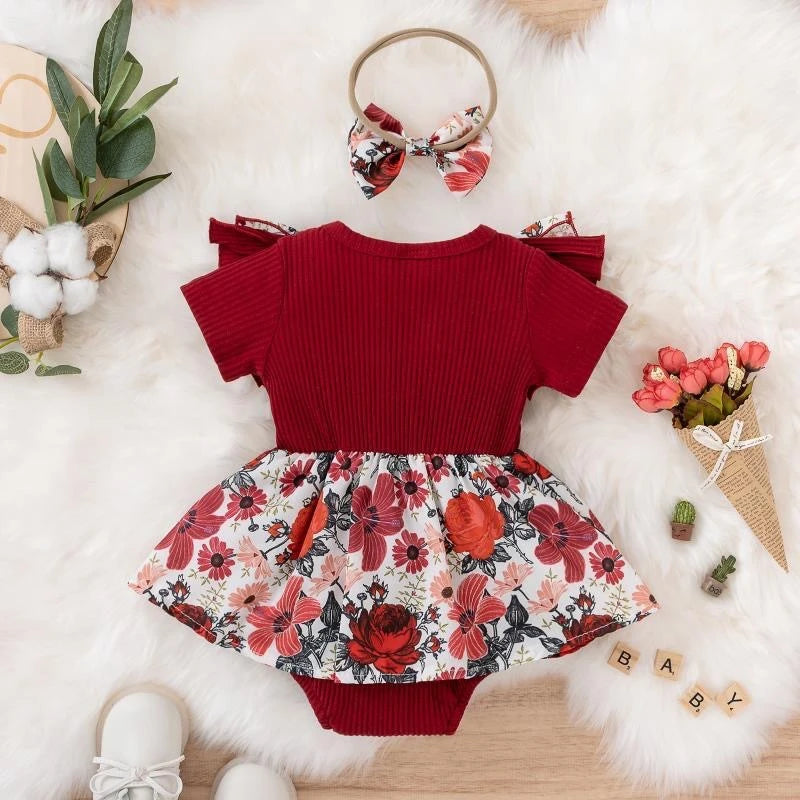 Girls Jumpuit/Dress With Headband