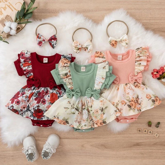 Girls Jumpuit/Dress With Headband