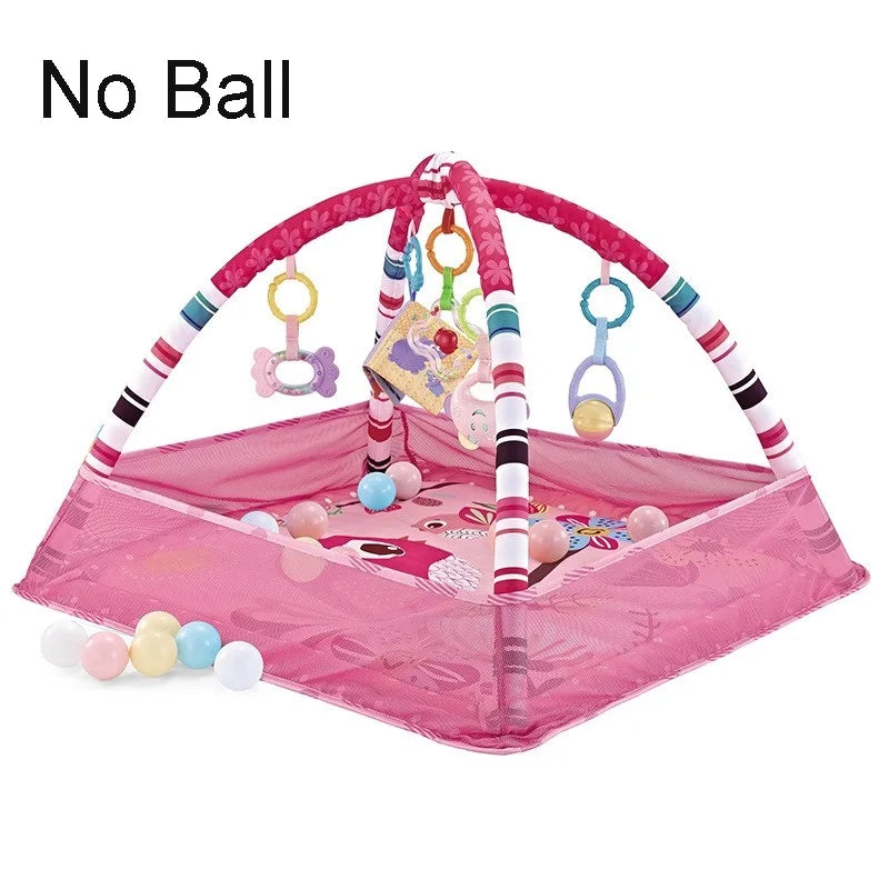 Baby Play Mat With Safety Mesh Guard