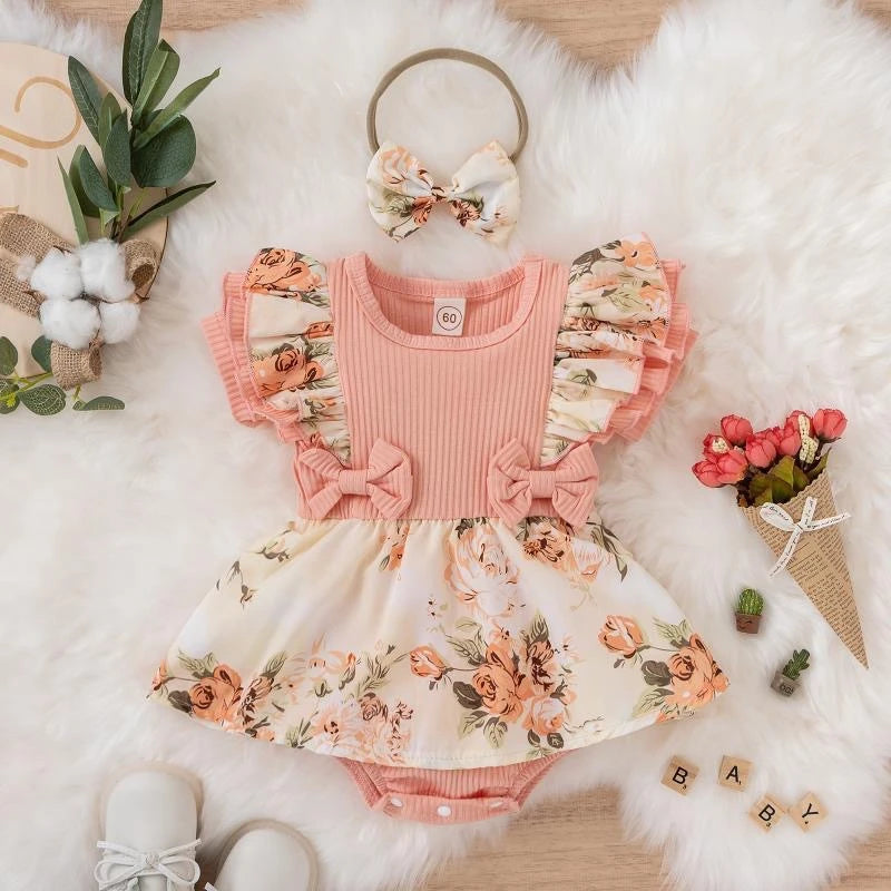 Girls Jumpuit/Dress With Headband