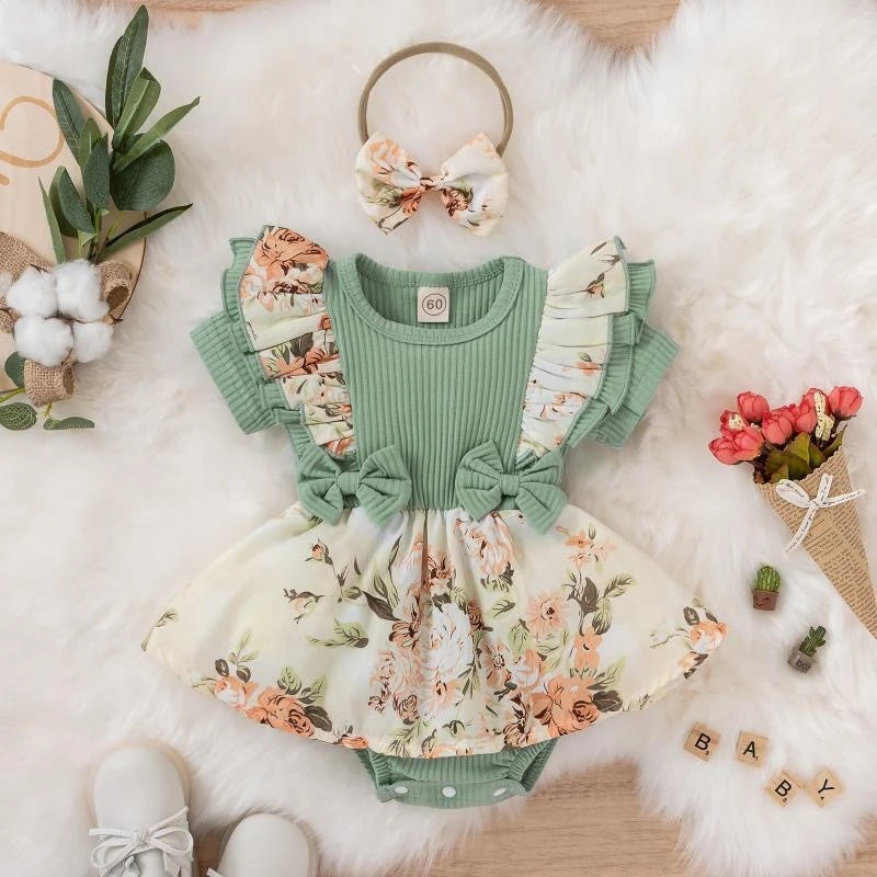 Girls Jumpuit/Dress With Headband