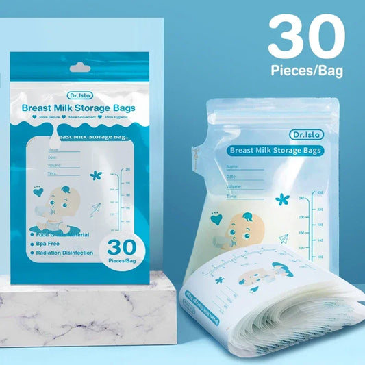 30 Pcs 250ml Milk Freezer Bags