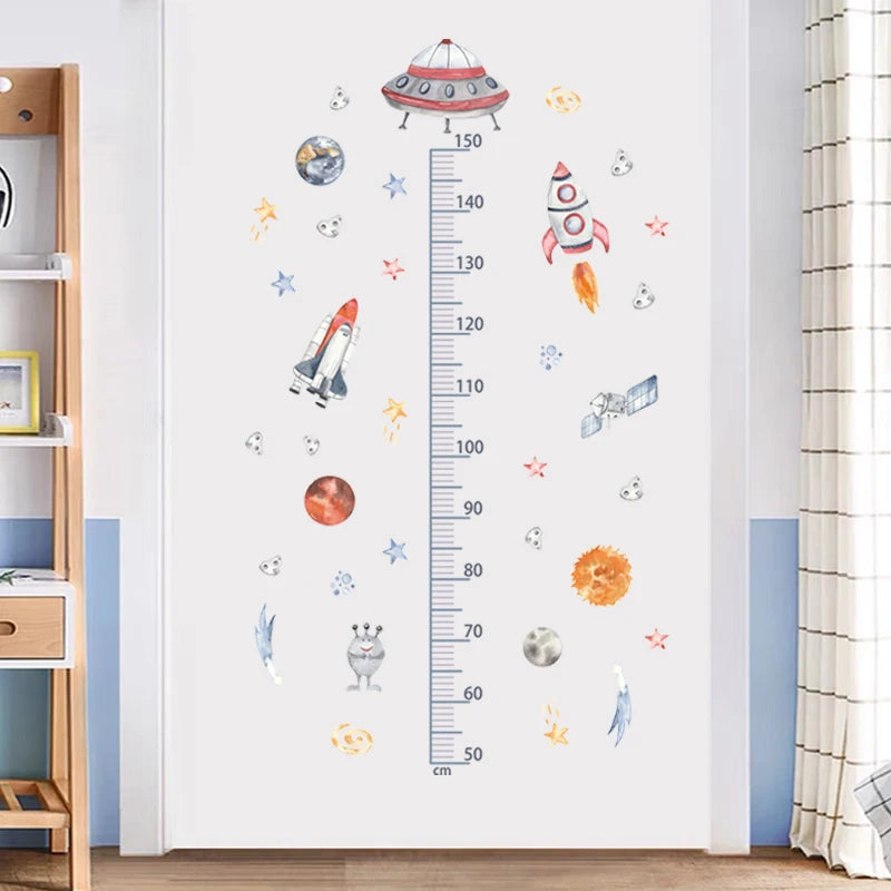 3PC Cartoon Animal Height Wall Sticker