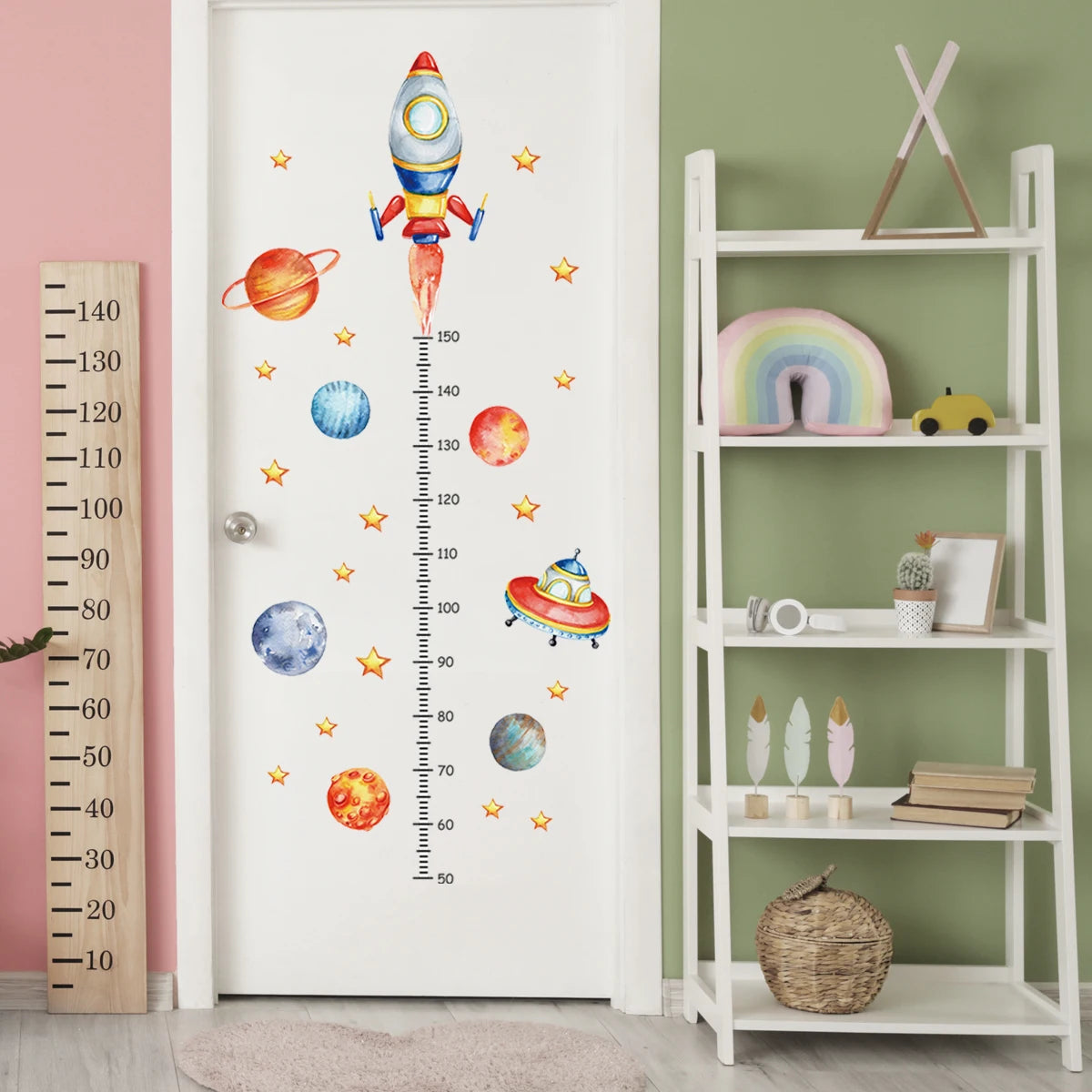 3PC Cartoon Animal Height Wall Sticker