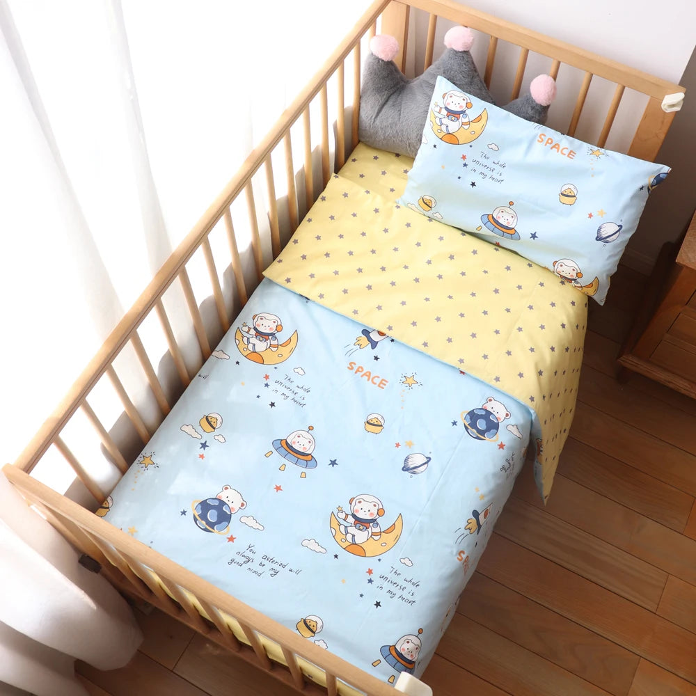 3 Pcs Crib Bedding Set